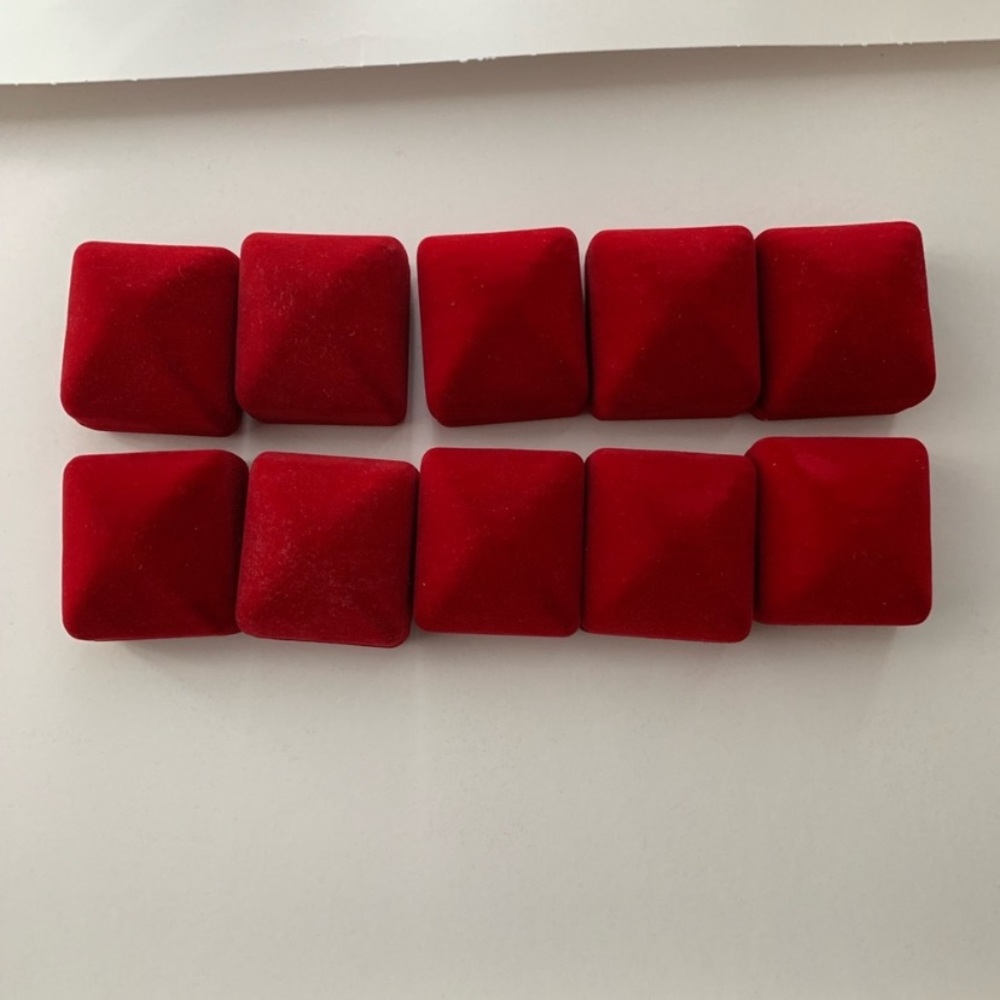 🆕 10 VELVET RING BOXES - Picture 3 of 7